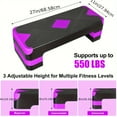 thumbnail image 4 of Adjustable Workout Aerobic Stepper in Fitness & Exercise Step Platform Trainer 3 Settings Adjustable Height 4"-6"-8", 4 of 17