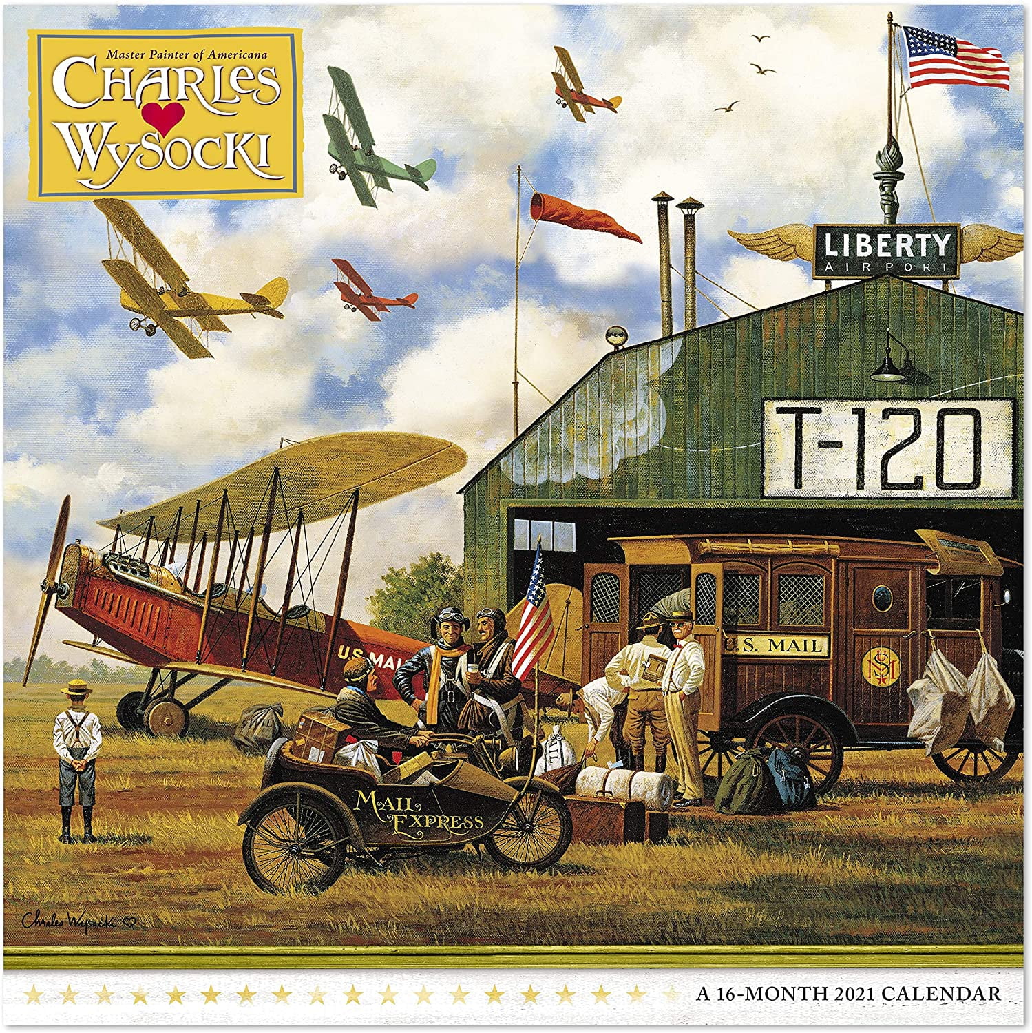 2021 Charles Wysocki Wall Calendar, 12" x 12", Monthly (DDD8762821