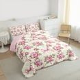 thumbnail image 3 of Manfei Vintage Pink Bowknot Full Size Comforter Sets, Vintage Rustic Flower Bedding Comforter Set, Teens Kids Child Reversible Bedding Sets, Ultra Soft Home Decor, 3pcs, 3 of 8