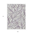 thumbnail image 3 of HomeRoots 584240 9 x 12 ft. Floral Washable Indoor & Outdoor Rectangle Area Rug, Purple, Lavender & Beige, 3 of 5