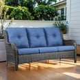 thumbnail image 6 of Gymojoy 6-Piece Outdoor Patio Furniture Set with 41" Gas Fire Pit Table, PE Wicker Sectional Sofa & Lounge Chair, 4" Thick Cushions – Perfect for Garden, Yard, or Porch, 6 of 13