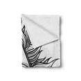 thumbnail image 2 of Eye Soft Flannel Fleece Throw Blanket, Triangle Shape with Wavy and All Seeing Eye Tattoo Style Masonic, Cozy Plush for Indoor and Outdoor Use, 60" x 80", White and Black, by Ambesonne, 2 of 6