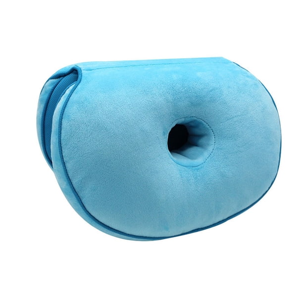 Cojín de cintura de oficina con hermoso cojín de felpa para glúteos, cojín de pedo doblado por la mitad, almohada de cojín de doble propósito