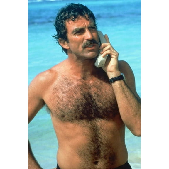 Magnum P.i. Tom Selleck Barechested Color 24X36 Poster