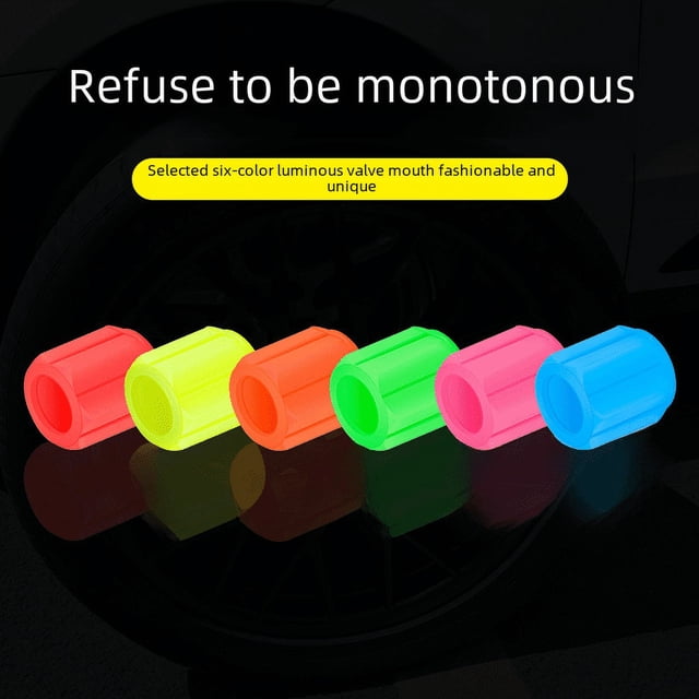 Tapa de válvula luminosa para neumáticos de suministros para automóviles, cubierta de válvula luminosa para motocicleta, reforzada e integrada, núcleo de válvula luminoso