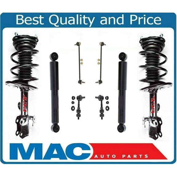 Mac Auto Parts Premium Strut Assembly Kit for 2006-2012 Toyota Rav4 V6, 8 Pieces
