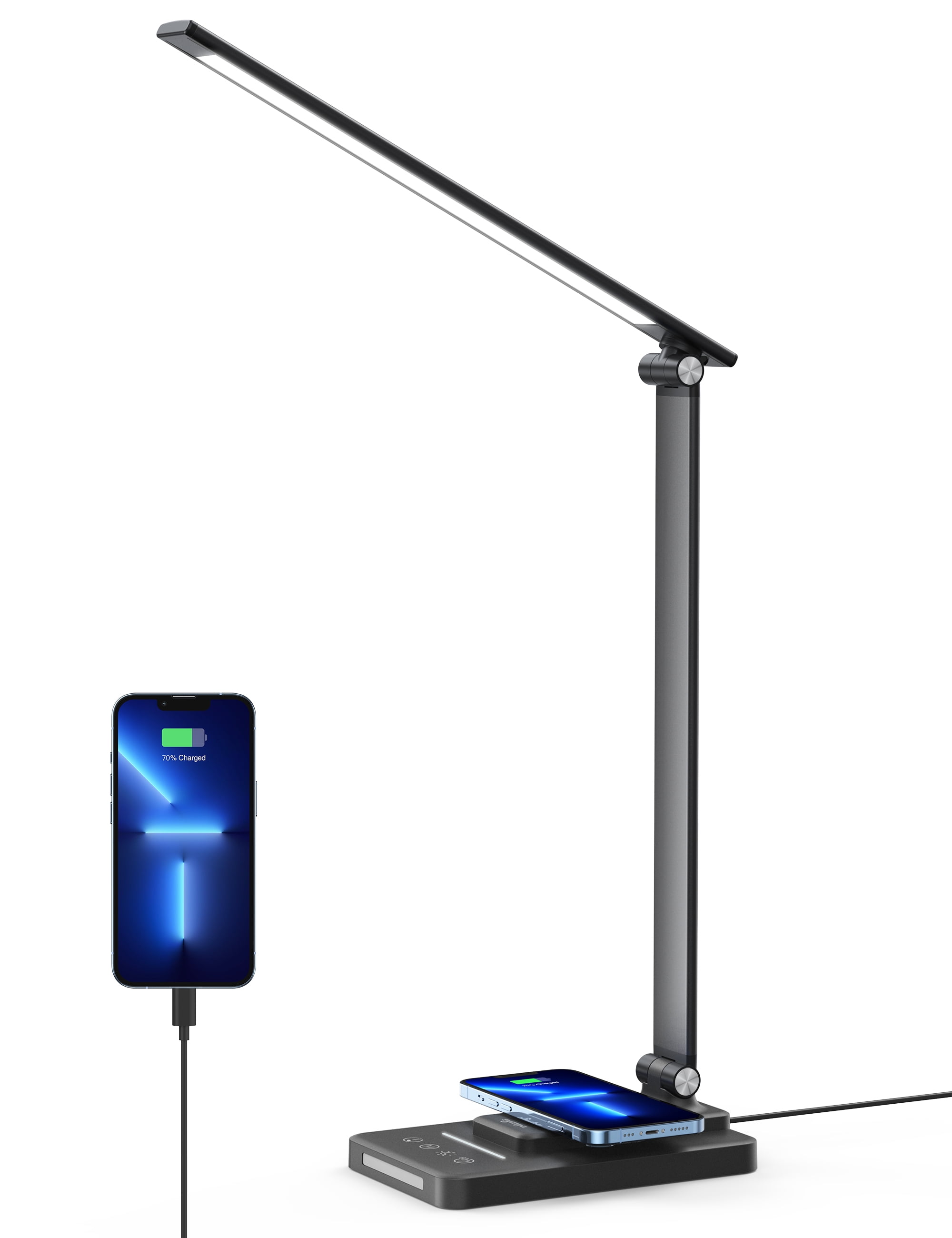 sympa Desk Lamp, Reading Light with Wireless Charger, Dimmable Lamp