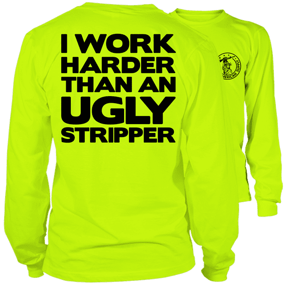 Work Harder - Long Sleeve Hi-Vis T-Shirt