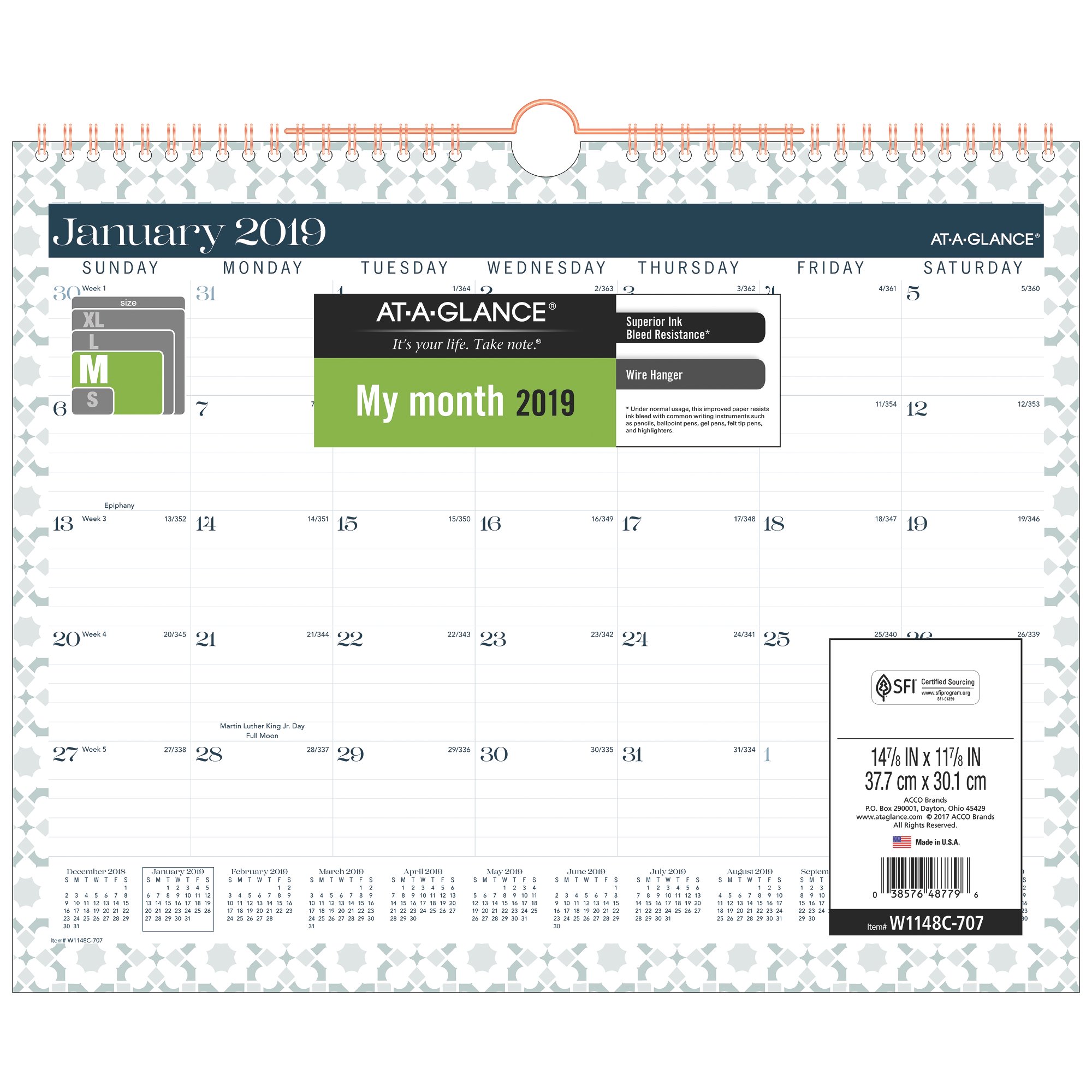 AT-A-GLANCE BADGE Monthly Wall Calendar - Wall Calendars - Walmart.com - Walmart.com