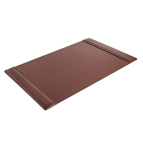 Chocolate Brown 38 by 24-Inch Dacasso Leather Office Desk Pad with Side Rails