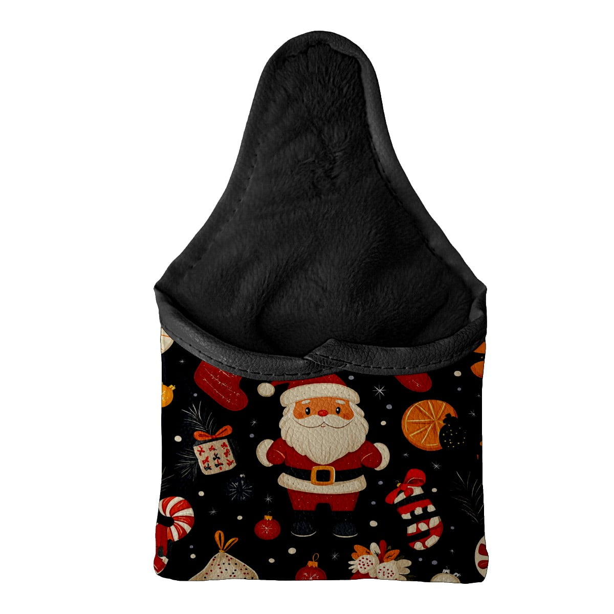 Golf Mallet Putter Cover Premium Leather Golf Putter Head Cover with Magnetic Closure Golf Cover for Men and Women Christmas Pattern