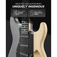 thumbnail image 4 of Donner Beginner Electric Guitar Kits With Amplifier Solid Wood S-S-S Pickups Black, 4 of 9