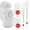 2 Portable Pager 2 Button, variant on Caregiver Pager Wireless Call System Personal Alert Panic Button for Home Elderly Nurses Calling System and Emergency Button (2 Portable Pager 2 Transmitter)