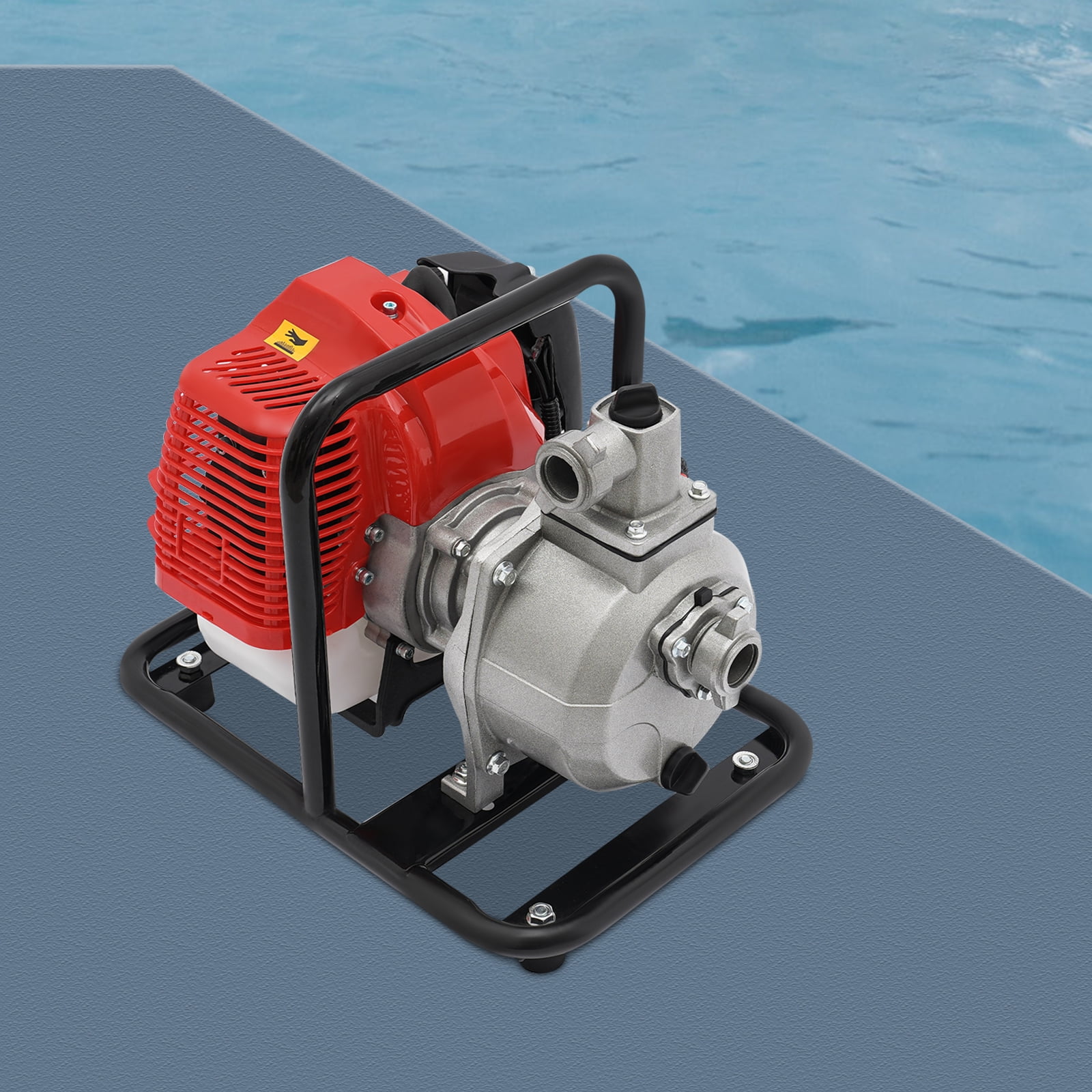 Solar Water Pump with 1.25KW Power, 2-Stroke Gasoline Engine, 98.43ft Lift, 35.66Gal/Min Flow, Durable and Corrosion-Resistant, Energy-Efficient for Quick Irrigation and Drainage