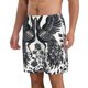 thumbnail image 2 of Fotbe Artistic Black White Peacocks Trajes de Baño Estampados para Hombre, Shorts de Verano de Secado Rápido, Ropa de Playa, Bañadores-Large, 2 of 6
