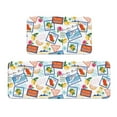 2PCS Kitchen Mats for FloorHawaiian Style Lemon Non slip Kitchen Rugs