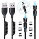 thumbnail image 1 of Cable de datos magnético - cable negro 1M+2M (Android Apple TC) + almacenamiento en línea 2 piezas Xemadio WMZL-772-4, 1 of 7