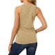 thumbnail image 3 of Playeras,Blusas y Tops,Ropa para Mujer Camisetas Sin Mangas Para Adolescentes Mujeres entrenamiento elegante sexy o cuello sin mangas sólido transpirable tops camisa (Khaki, XL), 3 of 7
