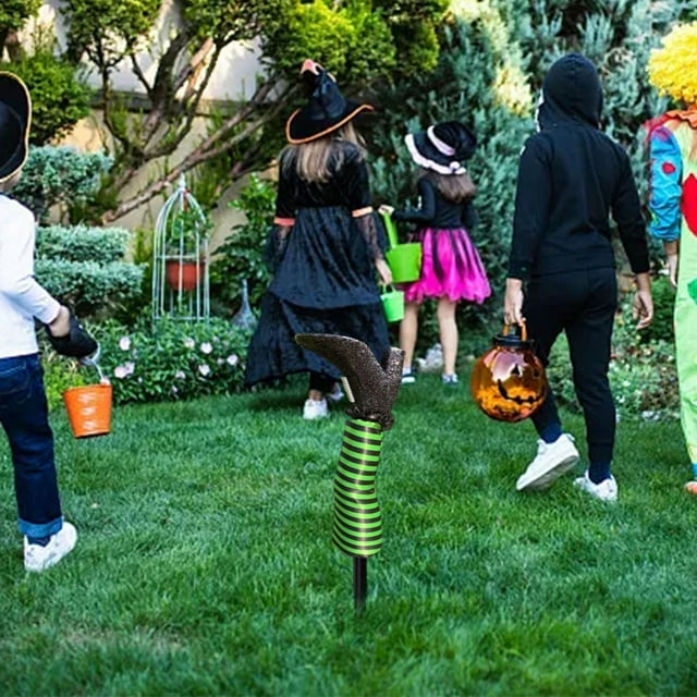 Halloween Witch Leg Desktop Ornament For Yard Patio Garden Party Decoration