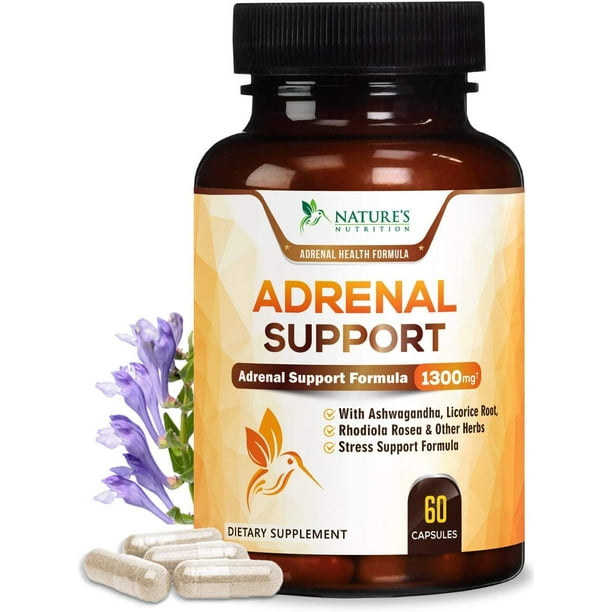 Nature's Nutrition Adrenal Support & Cortisol Manager Health Complex