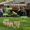 thumbnail image 4 of Vivere Viking Throw Tournament Edition Outdoor Bowling Game Set for Lawn & Backyard Play, 4 of 10