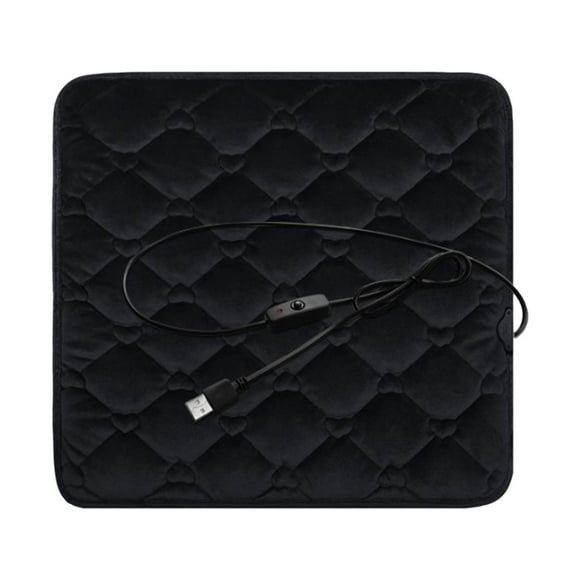 Binwennn Coussin de Siège Chauffant de Stade Portable Coussin de Siège Chauffant USB Chauffe-Siège pour Chaise Extérieur Gradins Siège Maison Hiver Housse de Siège Chauffante 1PCS (Noir, 45x45cm) Coussin de Siège de Voiture