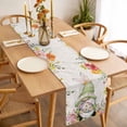 thumbnail image 3 of Gnomes Easter Table Runner - 90 Inch Long, Kitchen Dining Table Runner Dresser Scarves, Eucalyptus Spring Floral Eggs Rustic Vintage Farmhouse Decor for Coffee Tables Wedding Party Banquet, 3 of 8