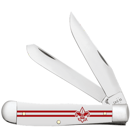 Case XX Knives Trapper Scouting America White Synthetic Pocket Knife