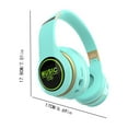 thumbnail image 3 of LED Bluetooth Headphones, Wireless Headphones Over Ear, Wireless Headset with Microphone, Black with Gold Accents, Comfortable Design, 3 of 5