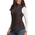 thumbnail image 4 of Vest for Women-Stand Collar Lightweight Zip Quilted,Brown Women's Vest, 4 of 5