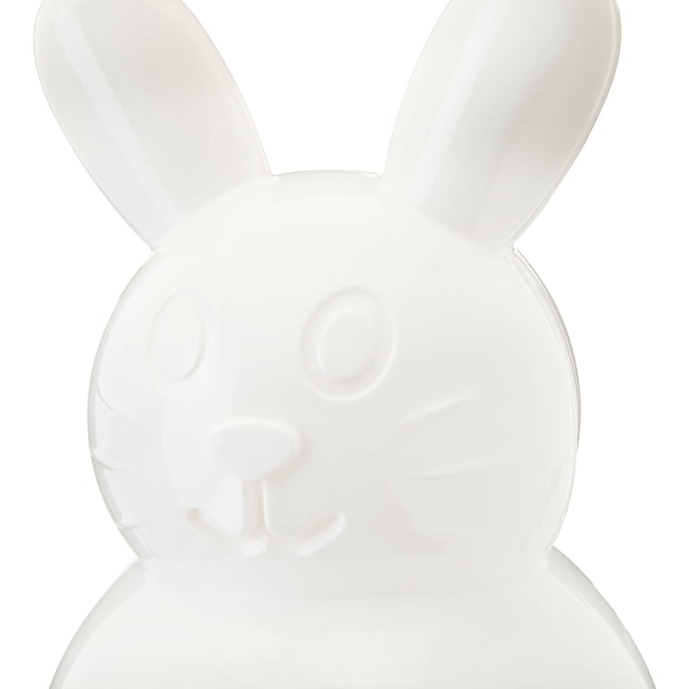 Plastic Bunny Container, White, 10.25
