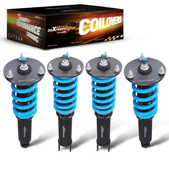 maXpeedingrods Coilover for Lexus GS300 1993-1997, 24 Levels Damper Adjustable Coilovers Suspension Kit Strut, Height Adjustable T6 Upgraded Lowering Kits Blue