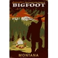 thumbnail image 1 of Montana, Home of Bigfoot, WPA Style (12x18 Wall Art Poster, Room Decor), 1 of 3