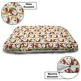 thumbnail image 3 of Christmas Pet Bed, Cheerful Faces of the New Year Santa Claus Snowman and Elves in Red Party Hats, Resistant Pad for Dogs and Cats Cushion with Removable Cover, 24" x 39", Multicolor, by Ambesonne, 3 of 4