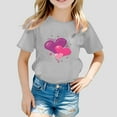 thumbnail image 5 of ibiyuan Toddler Girl Shirts 6t Casual Short Sleeve Boys T Shirts Girls Heart Bow Girls Tops Size 6 Crewneck Basic Tees Y2k Birthday Gifts Kids Clothing,12-13 Years, 5 of 5