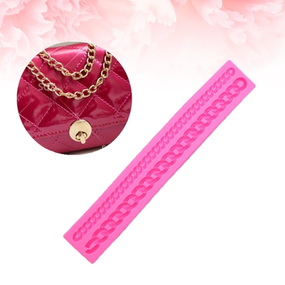 Raindrops  Chain Shape Mold Silicone Fondant Molds for Cake Decorating Pops Figures Pink