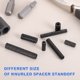 thumbnail image 4 of 50Pcs M2 x 25mm Separador de aluminio estriado para drones RC Quadcopter FPV Piezas de bricolaje (Negro, 3.5mm OD), 4 of 7