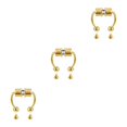 thumbnail image 2 of maskred 1/2/3/5 2021 New Fake Nose Ring Alloy Nose Hoop Septum Rings For Gold 3PCS, 2 of 6