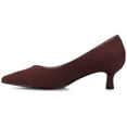 thumbnail image 2 of Journee Womens Pammie Slip On Pointed Toe Kitten Heel Pumps, Widths Available, 2 of 9