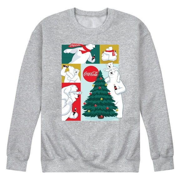 Coca-Cola - Christmas Tree Polar Bears - Men's Crew Neck Fleece Pullover
