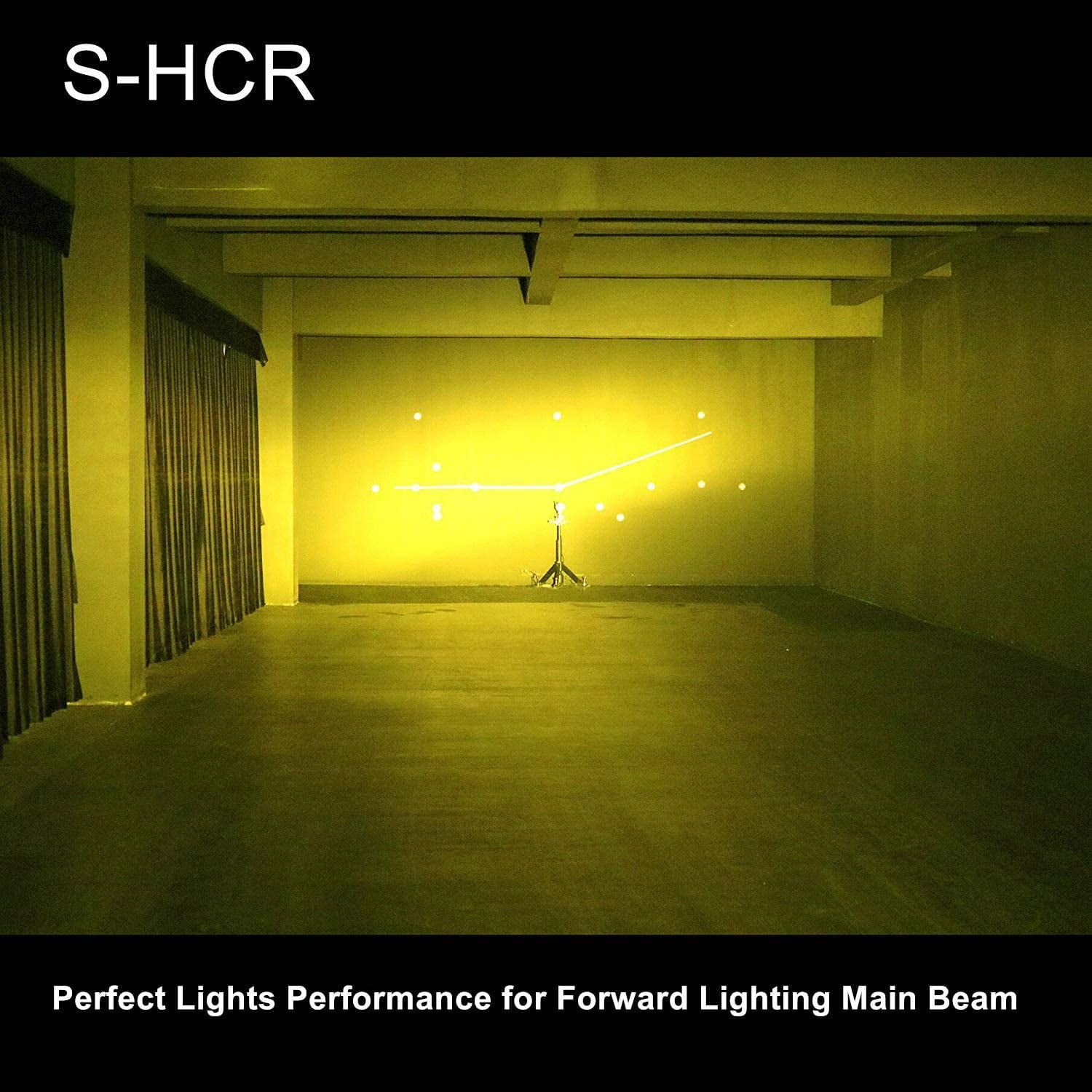 Alla Lighting S-HCR HB3 9005 LED Bulbs Replacement 3000K Yellow 10000Lms Xtreme Super Bright DRL Daytime Running Lights(DRL)