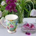 thumbnail image 4 of Bone China Coffee Tea, 300ml Bone China Tea, Floral Bone China Coffee, Portable Floral Tea Mugs, Durable Ceramic Floral Coffee Tea Mugs, Multi-Purpose Floral Coffee Mugs for Coffee Tea Cups Tea Mugs, 4 of 7