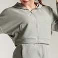 thumbnail image 4 of Women Waffle Workout Sports Jackets Solid Color Zip Yoga Track Hoodies, 4 of 5