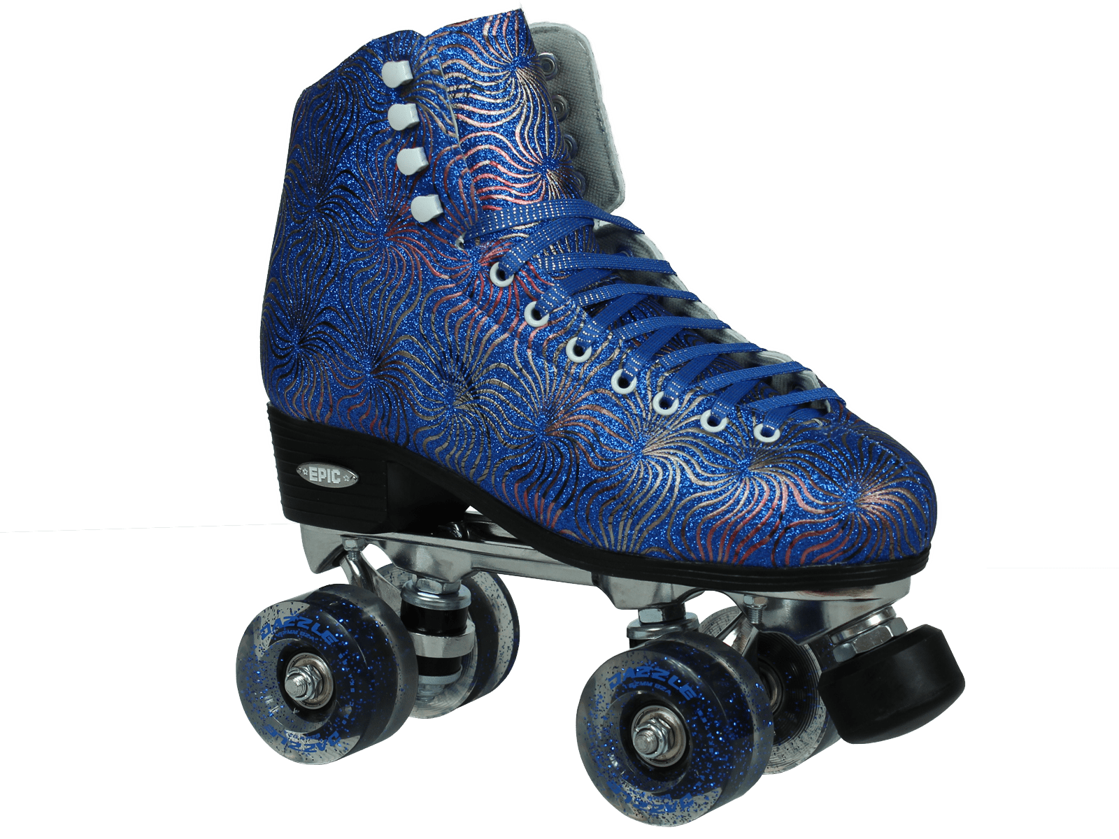 Epic Dazzle Blue Quad Roller Skates