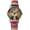 Red, variant on Creative Multicolor Watch for Women Woven Strap Fashion Rainbow Pattern Women's Watch Boho Hippie Watch Casual Style Wonderful Ladies Gift