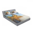 thumbnail image 3 of Ambesonne Beach Fitted Sheet & Pillow Sham Set, Tropical Beach Seashell, Twinxl, Multicolor, 3 of 3