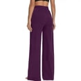 thumbnail image 2 of DIGITMON Womens Comfort Loose Fit Wide Leg Jogger Lightweight Yoga Running Pants with Pockets (Purple, Small), 2 of 2