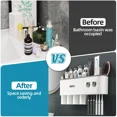 thumbnail image 5 of Soporte magnético para cepillos de dientes invertidos con adsorción para baño, exprimidor automático de pasta de dientes para pared, accesorios de baño, 5 of 5