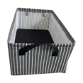 thumbnail image 1 of Black Strips Folding Metal Frame Clothes Storage Box Large Capacity Pants Storage Box,1 x storage box,Black Strips, 1 of 6