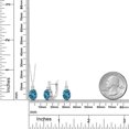 thumbnail image 2 of 5.45 Cttw London Blue Topaz Pendant and Earrings Jewelry Set for Women | 925 Sterling Silver | Gemstone Birthstone | With 18 inch Silver Chain | Fine Jewelry Gift for Her Mom Women Wife, 2 of 4